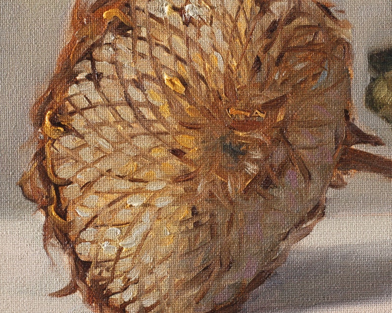 Wilted Sun original sunflower still life oil painting by Aleksey Vaynshteyn image 4