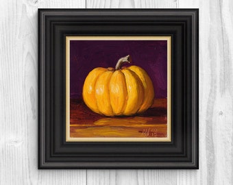 Original Oil Painting Still Life, Small Gourd by Aleksey Vaynshteyn