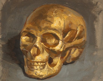 Scull d’or, art contemporain original Aleksey Vaynshteyn