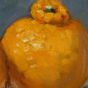 Sumo Oranges on French cloth original oil painting still life by Aleksey Vaynshteyn image 9