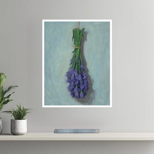 Fresh lavender bunch Giclée Print of My Original Oil Painting modern flower still life wall art by Aleksey Vaynshteyn