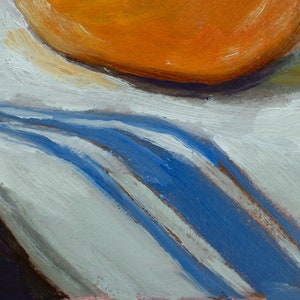 Sumo Oranges on French cloth original oil painting still life by Aleksey Vaynshteyn image 7