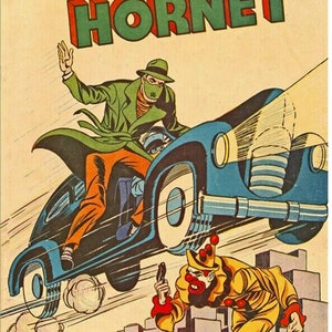 Vintage Reproduction Poster Green Hornet Comic Book