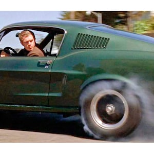 Vintage Reproduktion Rennposter Steve McQueen Bullit Mustage