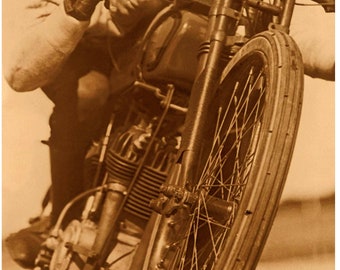 Vintage Reproduktion Racing Poster 1930's Board Track Motorrad Racer