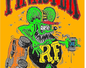 Vintage Reproduction Racing Poster Rat Fink Finkster - Etsy