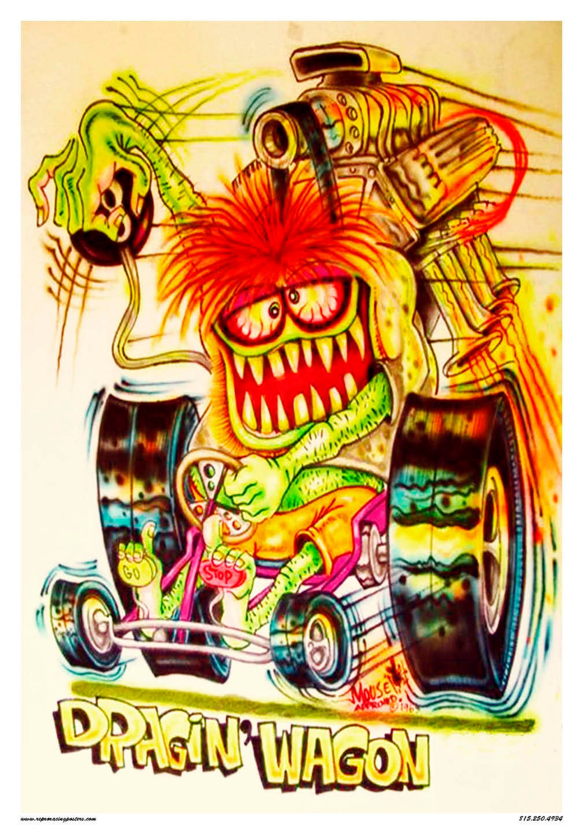 Vintage Reproduction Racing Poster Mouse Dragin Wagon Go Kart - Etsy