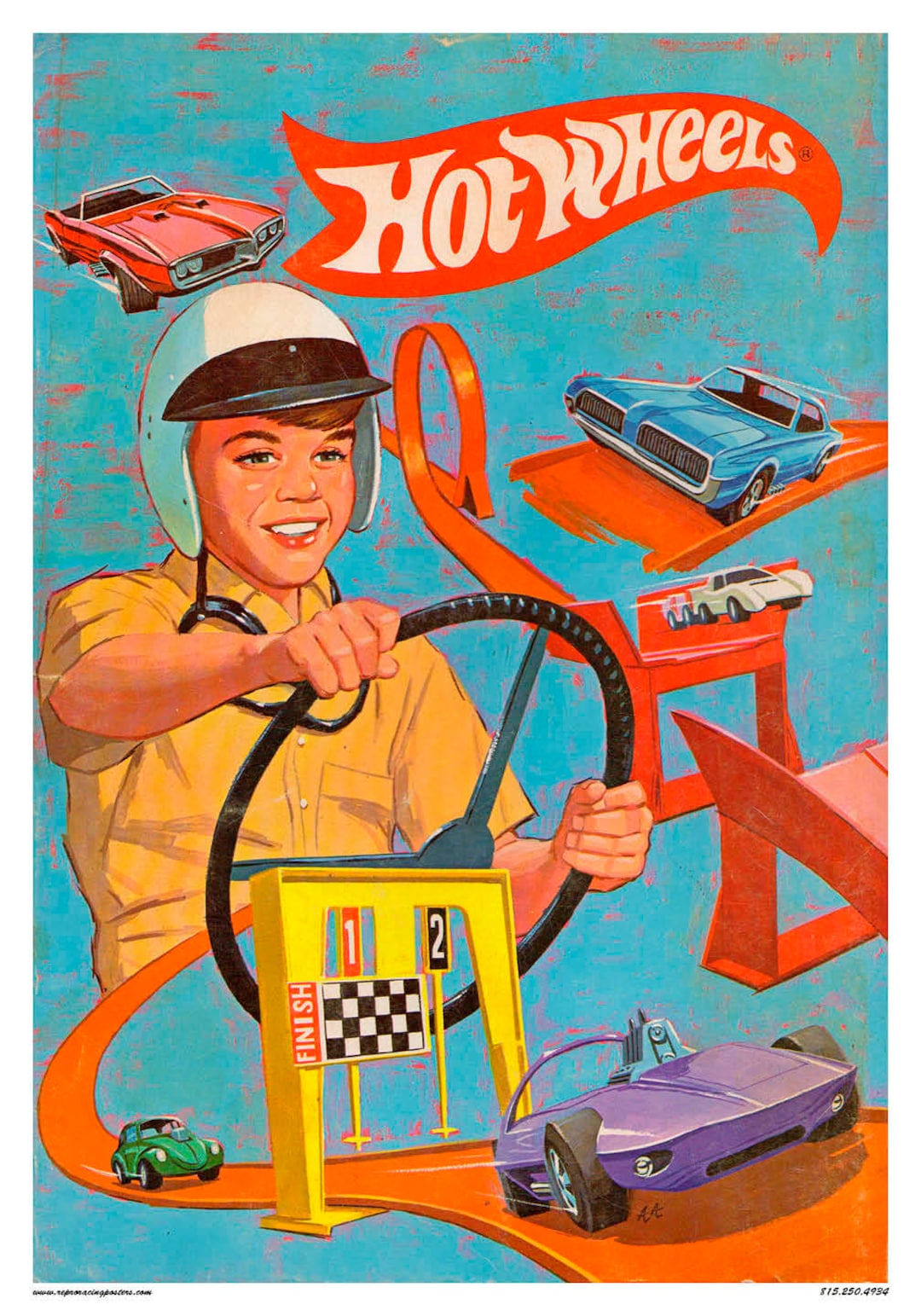 Vintage Reproduction Poster Hot Wheels Coloring Book Etsy