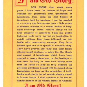 Vintage Reproduction Poster Old Glory Our Flag