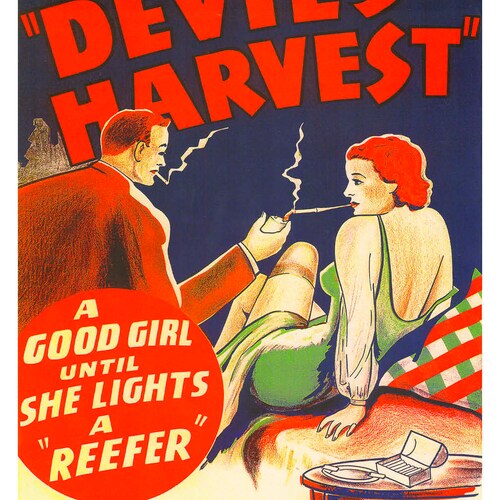 Matte Paper Print 1942 Devil's Harvest Vintage Marijuana Movie Poster Reprint - 18x24 Inches, Matte Paper 1942 Devil's Harvest Vintage Marijuana Movie Poster - 18x24 - Foto 3