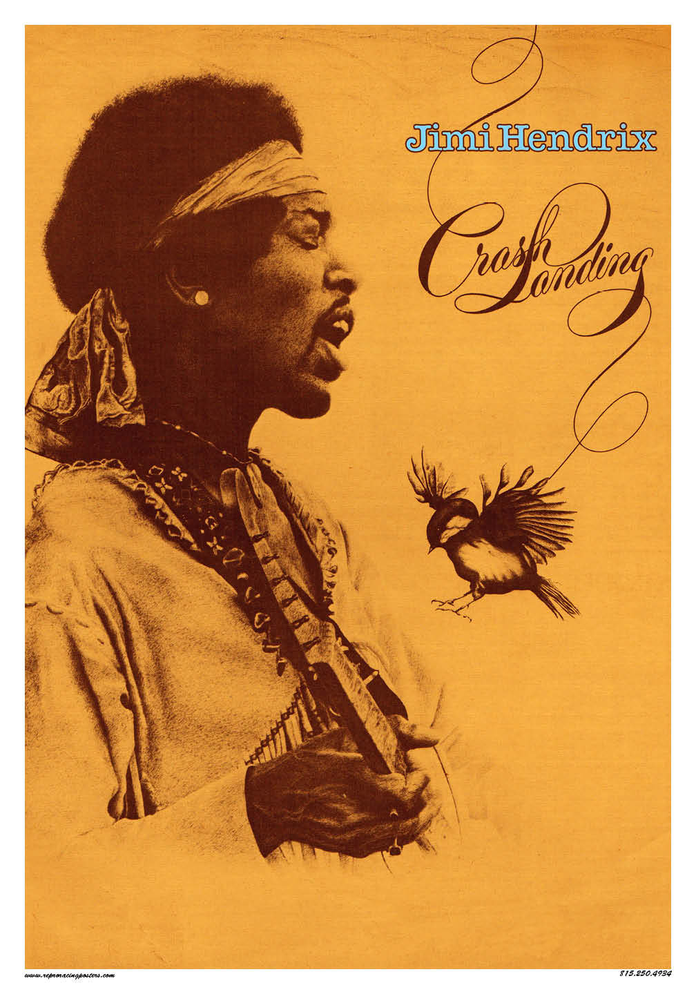 20" 24" sizes Jimi Hendrix Crash Landing poster art home decor photo print 16" 
