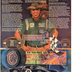 Vintage Reproduktion Racing Poster A Matter of Rekord Carroll Shelby 1966 LeMans Winner