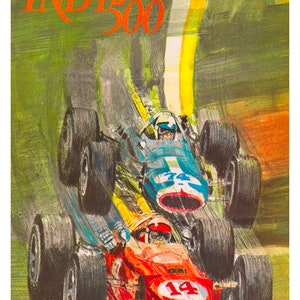 Vintage Reproduction Racing Poster Indy 500
