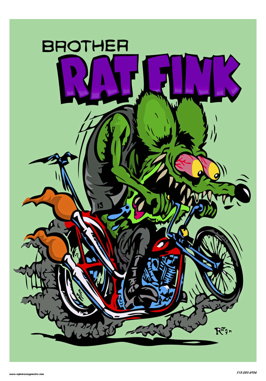 Vintage Reproduction Racing Poster Brother Rat Fink - Etsy