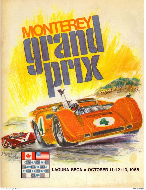 United States Grand Prix 1969 Daytona International Speedway Car Racing Poster