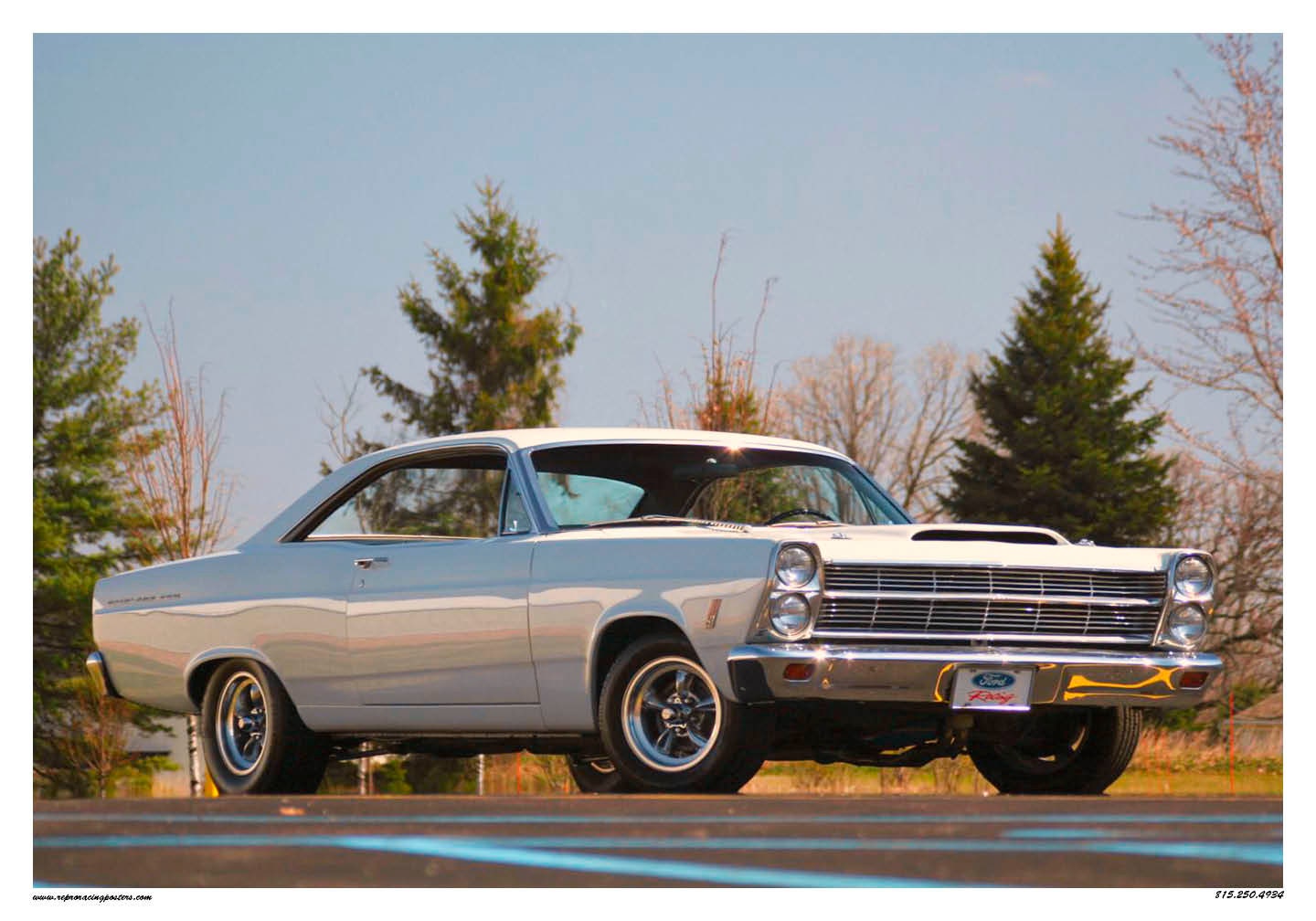 Vintage Reproduction Poster 1966 Ford Fairlane 427 Muscle