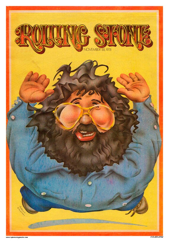 Vintage Reproduction Poster Jerry Garcia Rolling Stone Grateful 