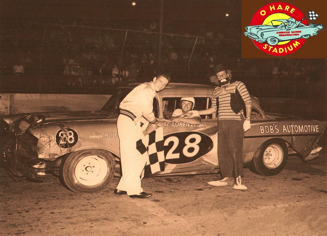 Vintage Reproduction Racing Poster Ohare Stadium T Bone the Clown - Etsy