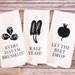 Dish Towels, Flour Sack Towels, Christmas Gift, Hanukkah Gift, New Home Gift - Brusselin, Kale Yeah, Beet Drop