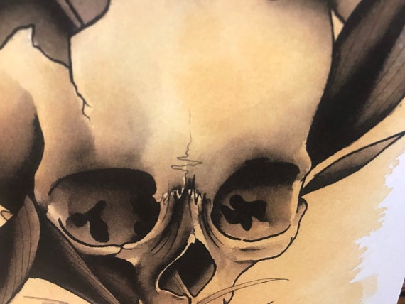 Neo Traditional Skull Tattoo Design