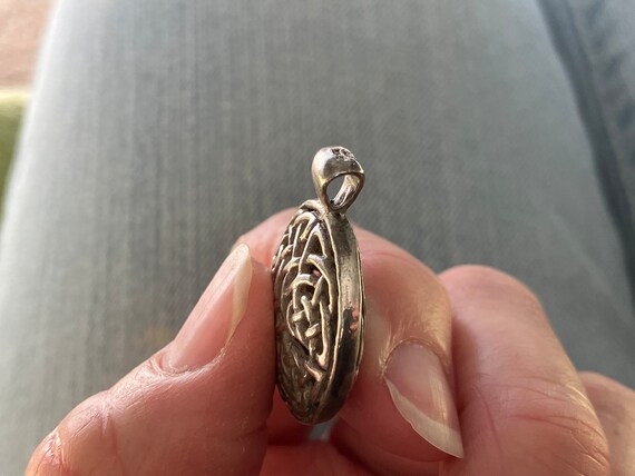 Lovely Celtic Style Sterling Silver Pendant - image 2