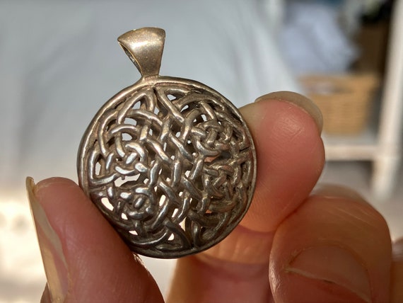 Lovely Celtic Style Sterling Silver Pendant - image 1