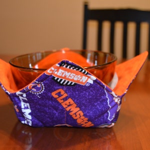 Microwave Bowl Hugger / Cozy / Pot Holder / Kozy Clemson Tigers