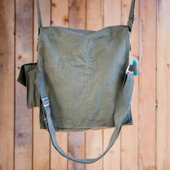 Canvas crossbody bag soviet army bag messenger ba… - image 3