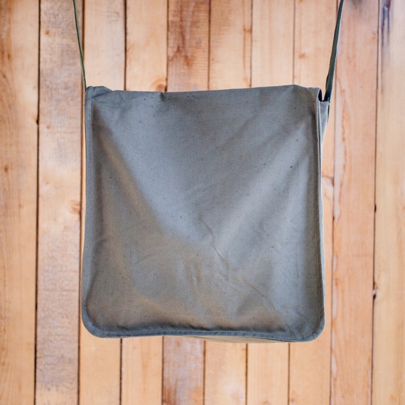 Canvas messenger bag crossbody bag canvas bag can… - image 3