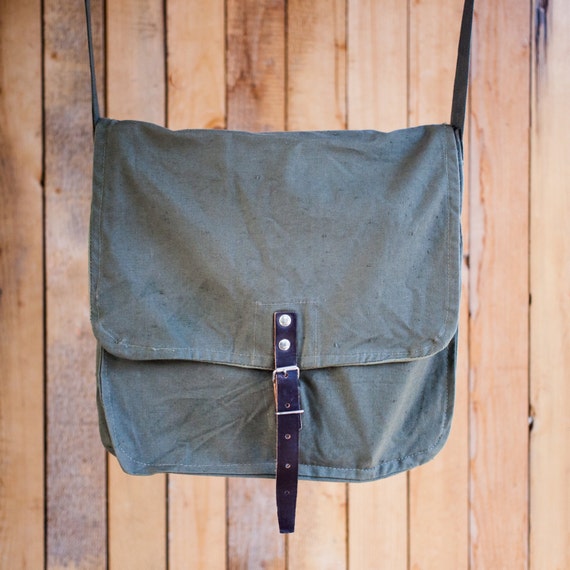 Military bag canvas bag canvas messenger bag cros… - image 1