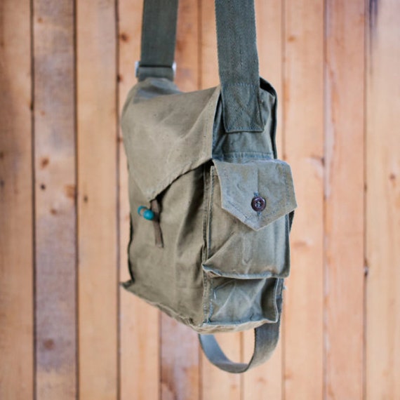 Canvas crossbody bag soviet army bag messenger ba… - image 2