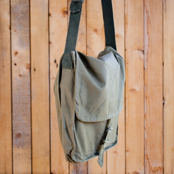 Messenger bag soviet army bag canvas crossbody ba… - image 1