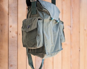 Reclaimed Vintage Style Military Fashion Pocketed Back Pack Satchel Fashion Chic Reclaimed Vintage Style Military Fashion Pocketed Back Pack Satchel Fashion Chic