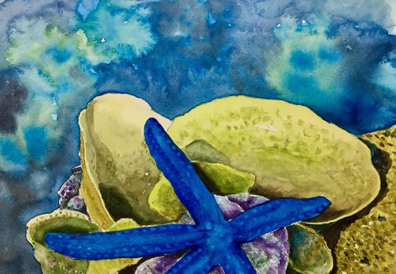 Starfish in Coral Original Painting