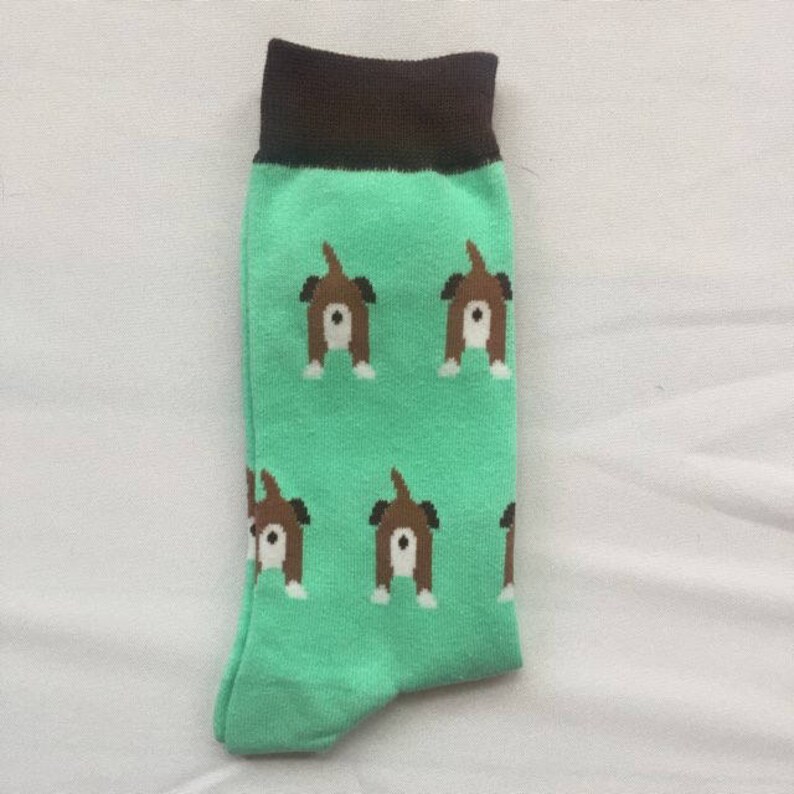 DOG BUTT socks dog lover funny socks dog lover gift unique socks novelty socks cute socks mens socks womens socks image 2