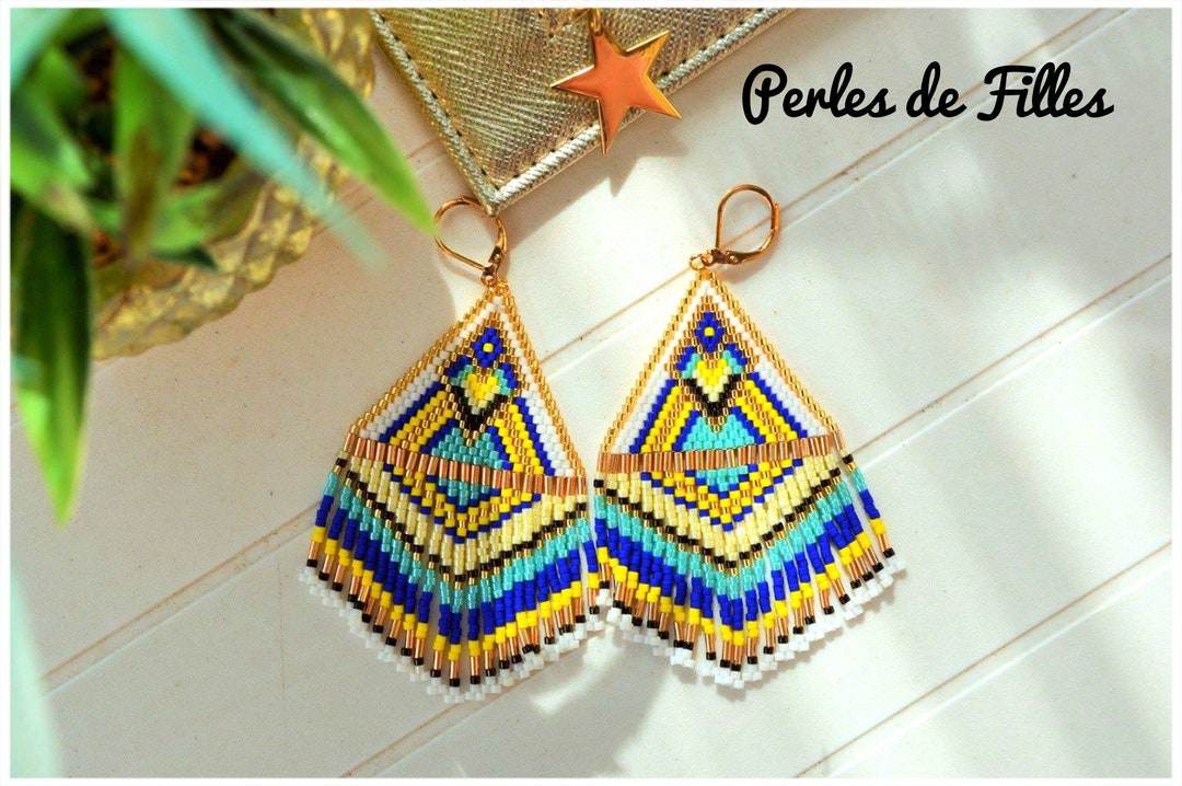【miii】2WAY BEADS FENCE LAYERED Haley Game Day Falling Lines Beaded Fringe Earrings Light