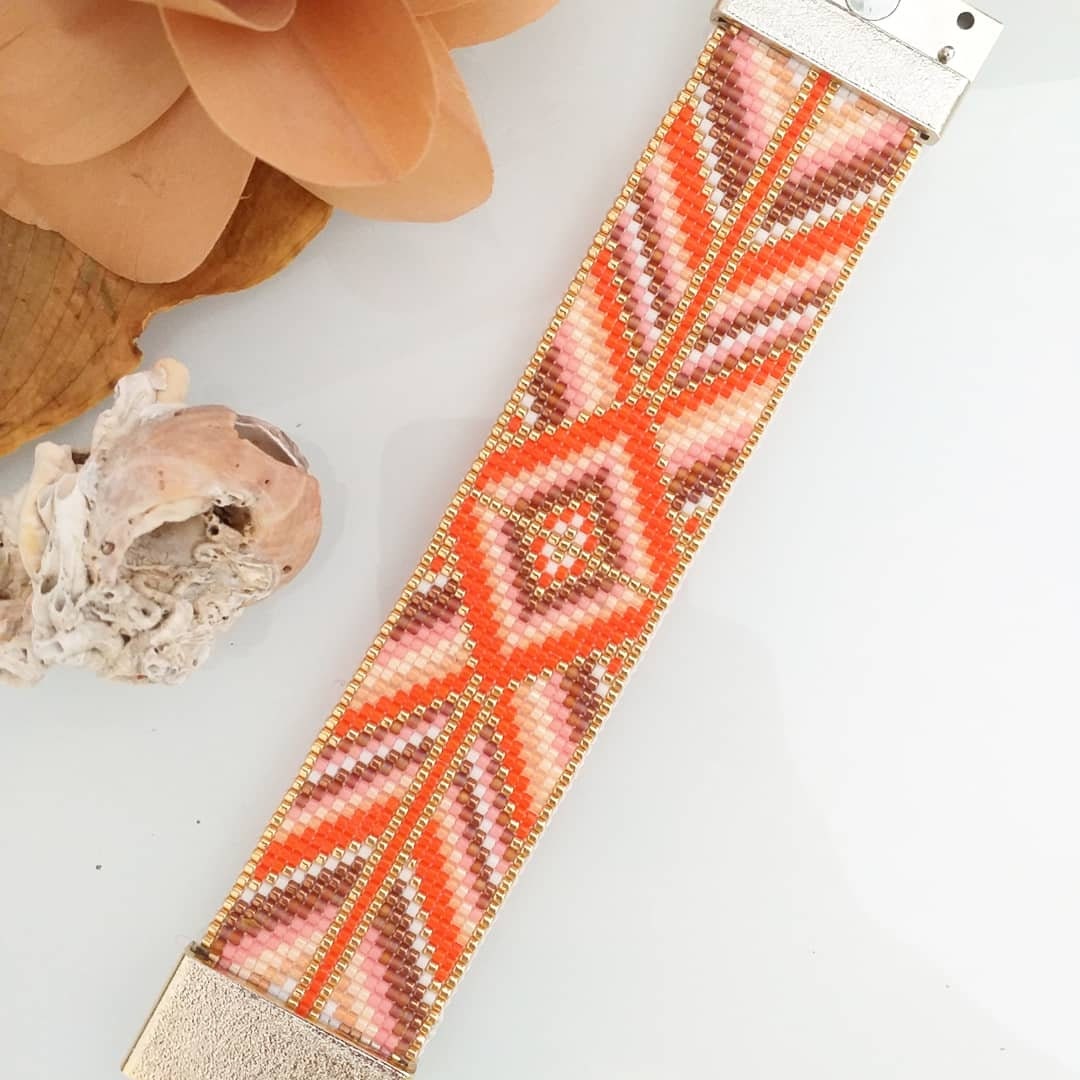 BRACELET JONC EN perles Miyuki delicas, tissage peyote fait main EUR 20,00 - FR