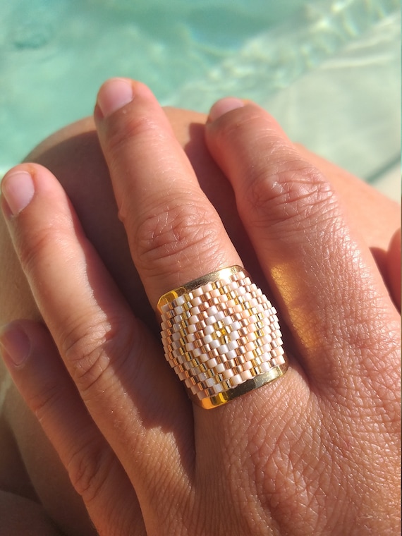 Bague tissage miyuki deals