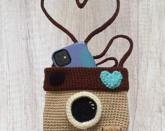 crochet camera bag