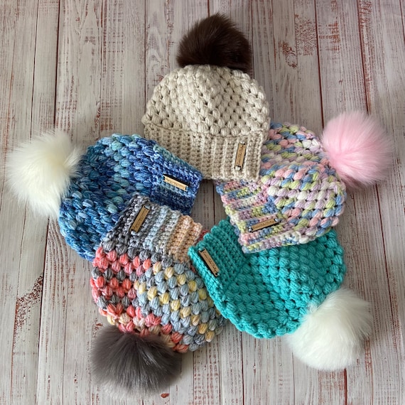 Toddler Pom Beanie | Cozy Knit Toddler Winter Hat With Faux  display picture 3