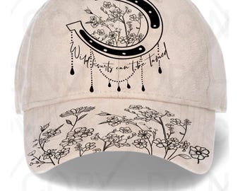 Hufeisen Hut Brennen Rückverfolgbares Design, Hut Brennen Turing Schablone für Baseball und Trucker Hüte, SVG, PNG Digitale Dateien