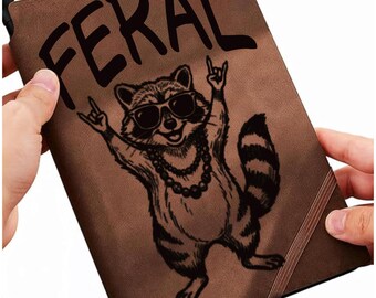 Feral raccoon, Cute and Trendy Journal/Notebook Traceable Design, Stencil, SVG and PNG Digital Files