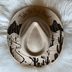 Western Hat Burning Design: High Road Traceable Stencil (SVG, PNG, PDF Digital Files)