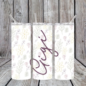 Gigi grandma 20 oz seamless tumbler wrap for sublimation, instant download, digital image