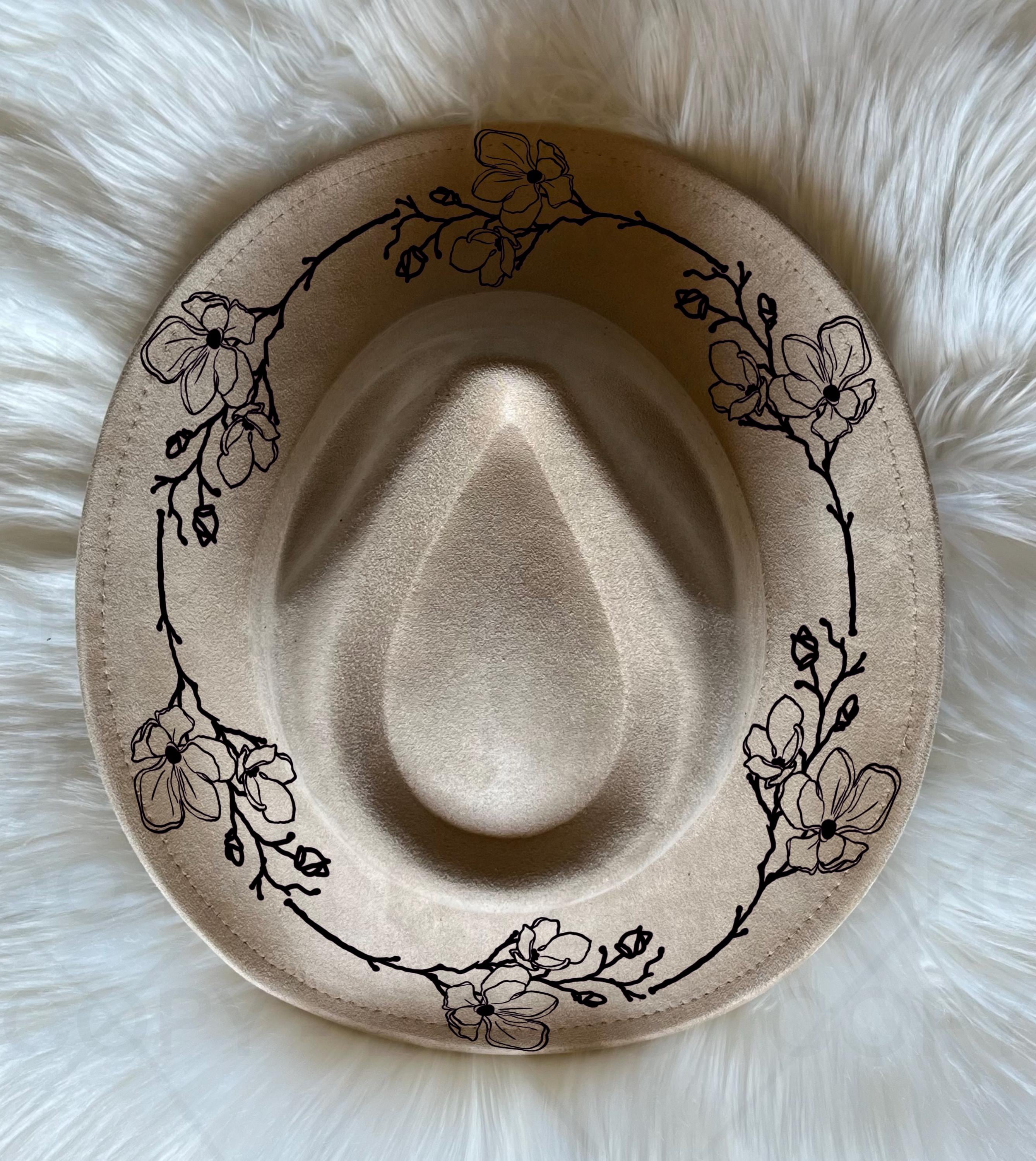 Burned Cherry Blossom Hat - Etsy Australia