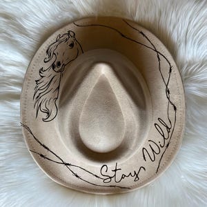 Estêncil de chapéu selvagem para cavalo: design ocidental (SVG, PNG, PDF) Arquivo digital