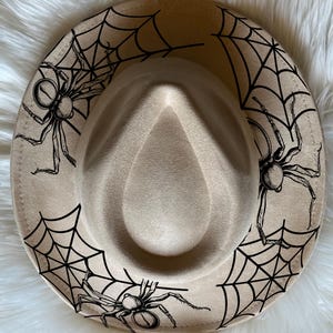 Spider web hat Burning Traceable Design, Hat Burning Tracing Stencil For Wide Brim Hats, SVG, PNG and PDF Digital Files