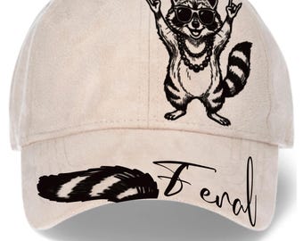 Feral raccoon hat Burning Traceable Design, Hat Burning Tracing Stencil For Baseball and trucker Hats, SVG, PNG Digital Files