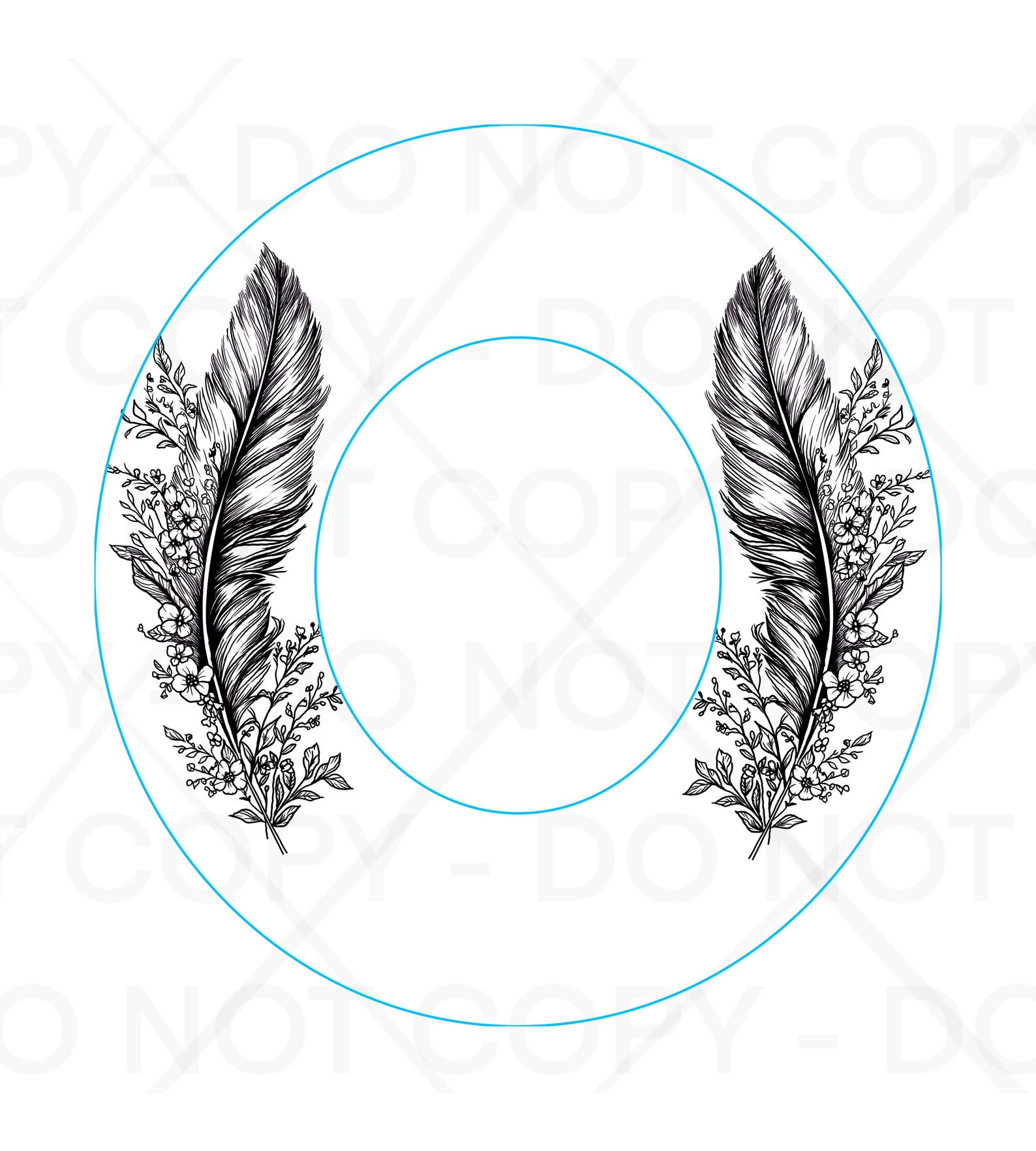 Feathers Flowers Hat Burning Traceable Design, Hat Burning Tracing ...