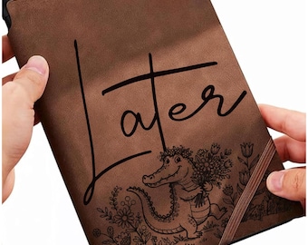 Later Alligator Journal/Notebook Traceable Design, Stencil, SVG, PNG,  Digital Files